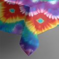 thumbnail image 4 of Colorful Rainbow Tie Dye Spiral Pattern Rectangle Tablecloth 60"x120",Waterproof Polyester Rectangle Table Cloth, Wipeable Spillproof Polyester Tablecloth for Dining, Camping, Indoor and Outdoor, 4 of 6
