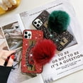 thumbnail image 6 of Compatible with iPhone 12 Pro Bling Diamond Case Luxury Sparkle Glitter Rhinestone Cute Fuzzy Furry Plush Ball Bracelect Wirst Strap Cover for iPhone 12 Pro 6.1 inch Women and Girls, 6 of 7