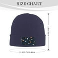 thumbnail image 3 of ZICANCN Halloween Ghost Pumpkin Knit Beanie Hat, Winter Cap Soft Warm Classic Hats for Men Women, Navy Blue, 3 of 8