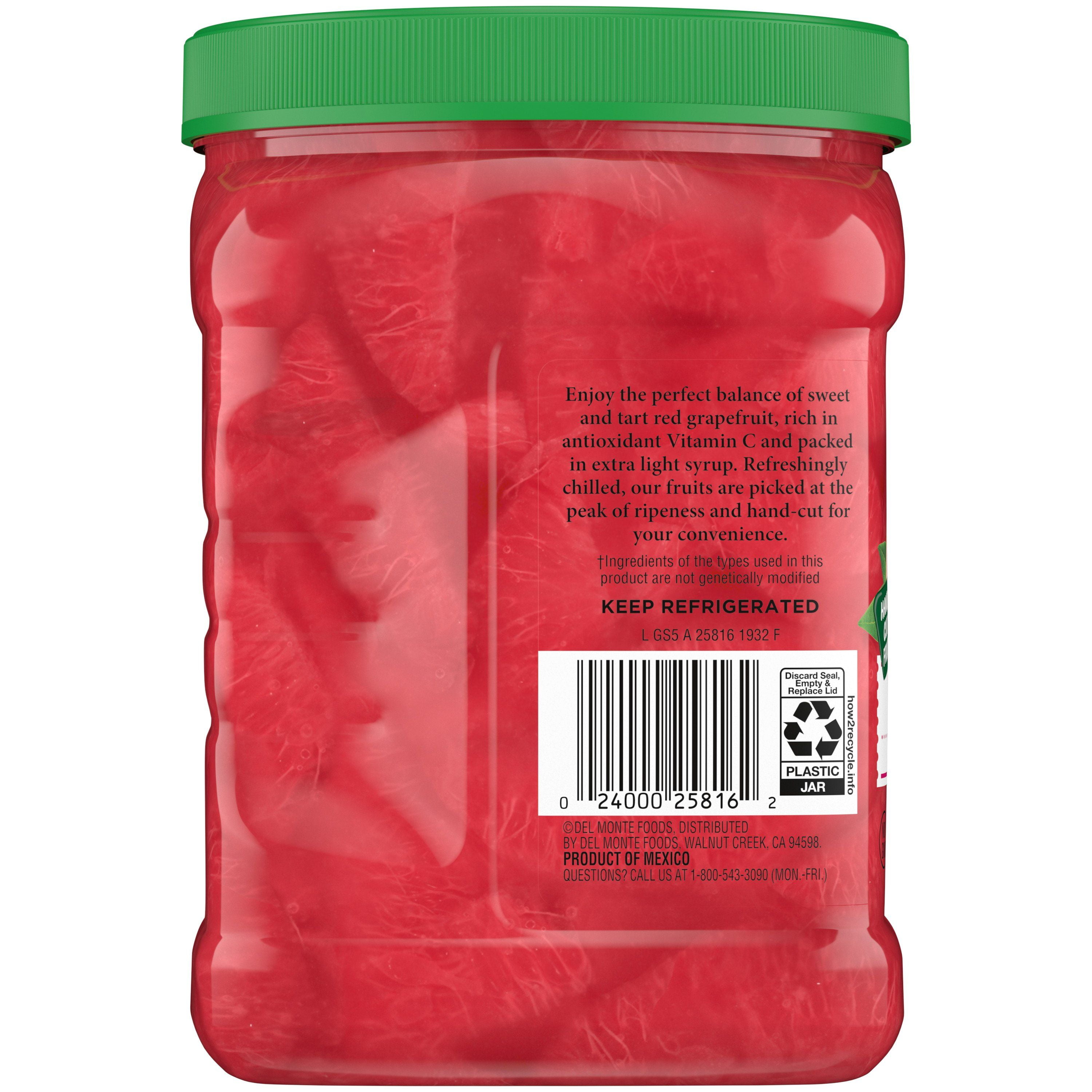 2 Pack - Del Monte Red Grapefruit in Extra Light Syrup - 52 oz Packaging may vary