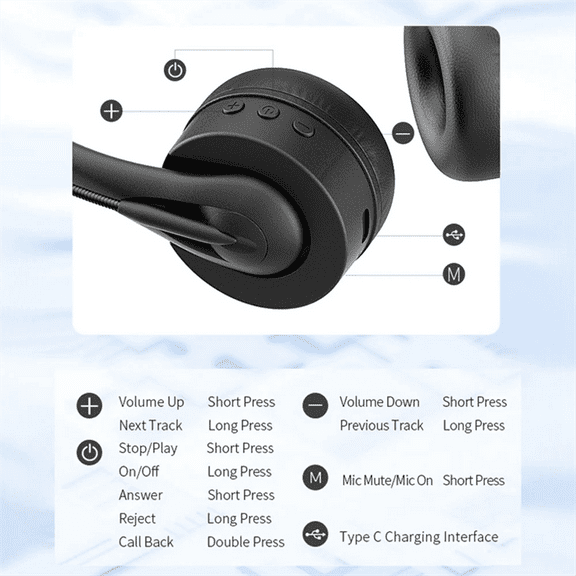 1 * Bluetooth Operator Headset-Black
