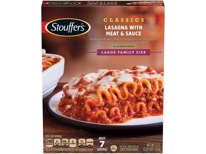 Stouffer'S Family Style Recipe Lasagna Meal With Meat Sauce 57oz (PACK ...