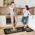 thumbnail image 2 of Coolnut Gold Owl Kitchen Mat - Cushioned Anti Fatigue Kitchen Rug Set of 2, Non Slip Waterproof Kitchen Mats for Kitchen, Laundry, Sink, Office 19.7"×27.6"+19.7"×47.2" Home Decorations, 2 of 7