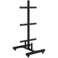 thumbnail image 1 of Soozier Olympic Weight Plate Rack with 4 Wheels, for 2" Plates and Bars, 1 of 9