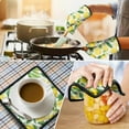 thumbnail image 4 of Lemon Kitchen Oven Mitt and Pot Holder Sets 2 Pcs for Baking, Cooking and Grilling, Heat Resistant Up To 392 °F, 4 of 7