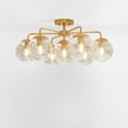thumbnail image 5 of SAFAVIEH Camdyn 25 in. Antique 7-Light Brass Iron Mount Light with Clear Glass Shade, 5 of 13