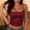 Red, variant on ZGRBOU Polka Dots Crop Tank Top for Women Square Neck Sleeveless Slim Fit Camisole Summer Cute Y2K Tops Basic Going Out Tops