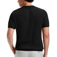 thumbnail image 2 of FEDTOSING Mens Old Money Knitted Shirts Short Sleeve Cardigan Button Down Polo, 2 of 7