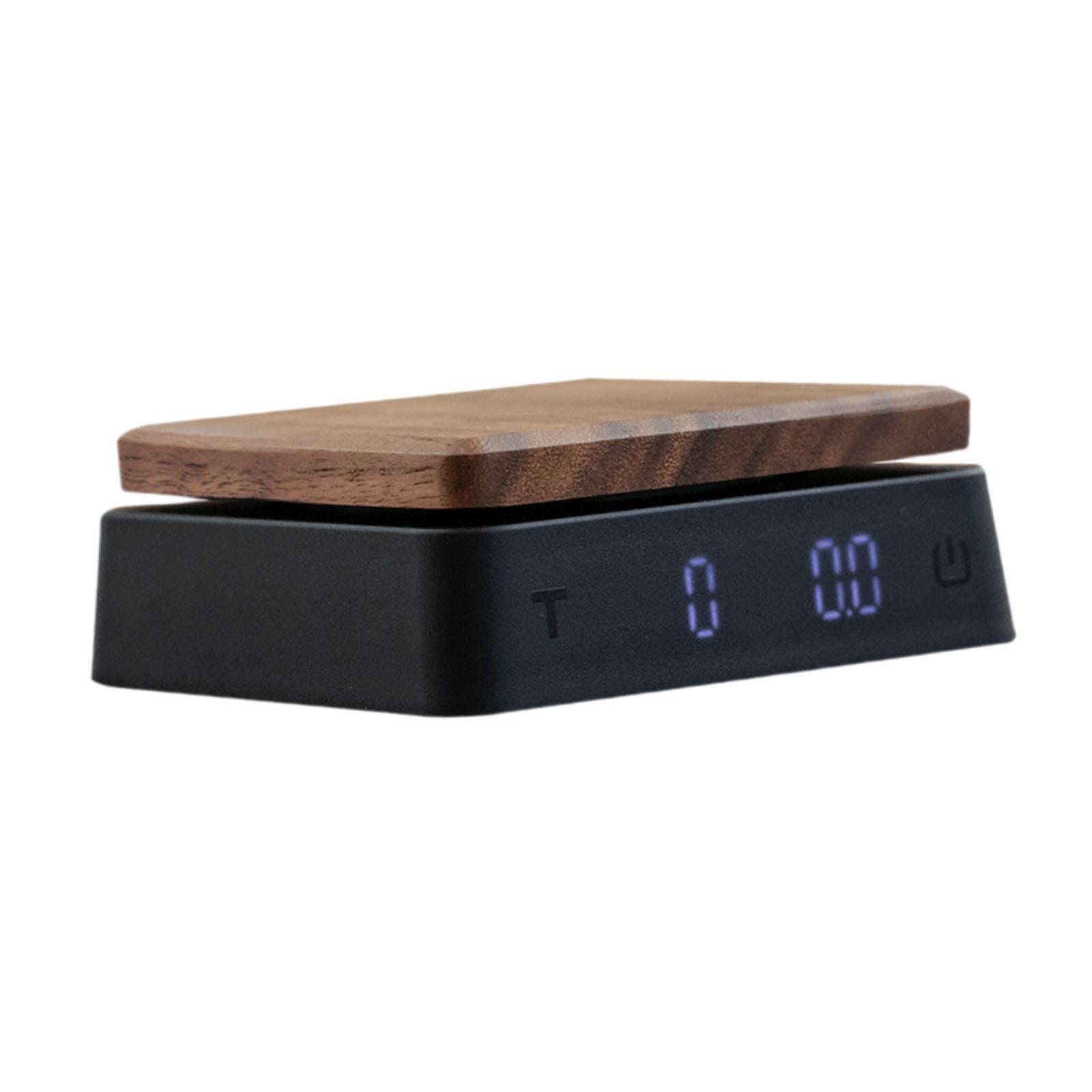 TISHITA Coffee Scale with Timer Electronic Weighing Scale Portable Save Space Compact Kitchen Coffee Scale Espresso Scale for Kitchen Black