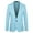 Blue, variant on WOYY Big Boys Suit Jacket Solid Color Single Blazer Versatile Dress Coat