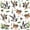 Tan, variant on Manfei Wild Duck Print Shower Curtain 72Wx72L,Rustic Bird Bathroom Curtain