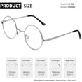 thumbnail image 5 of Joopin Blue Light Blocking Glasses Women/Men, Fashion Round Eyeglasses Frames UV Ray Filter Computer Gaming Glasses (Silver Frame/Transparent Lens), 5 of 9