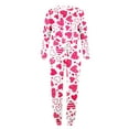 thumbnail image 5 of JGGSPWM 2 Piece Valentines Sweatsuits for Women Casual Active Wear Outfit Jogger Set CuteHeart Print Spring Fashion 2024 Matching Pajama Pjs Lounge Wear Pink S, 5 of 6