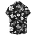 thumbnail image 6 of Busydd Hawaiian Shirts for Men Trendy Short Sleeve Print Button Down Shirt Men Summer Vacation Turndown Collar Beach Shirts 2XL, 6 of 9