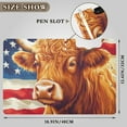 thumbnail image 3 of Cartoon Highland Cow Flag Foldable Binder Folder Clipboard with Pen Slot Double Clips A4 Size File Storage, 3 of 8