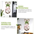 thumbnail image 5 of 19.7In Rabbit-Shaped Wreath With Delicate Florals & Pink Bow, Handcrafted Rattan Door Hanger Decor, Festive Spring Easter Wreath For Front Door, Wall, Home Decoration, Perfect For, 5 of 9