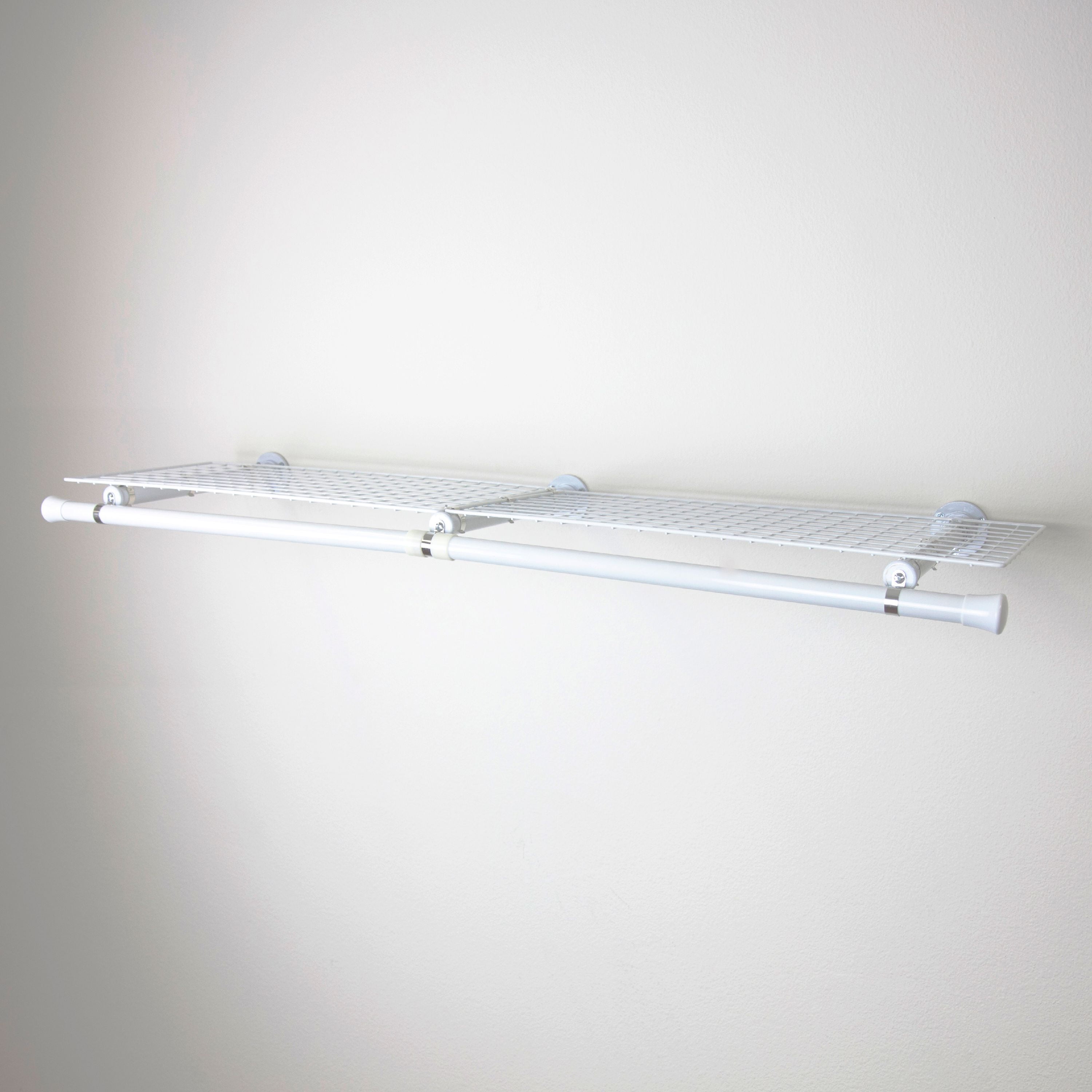 Central Design Products 14"W x 48"D 1-Shelf Wall Shelf Unit, White