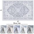thumbnail image 2 of CozyDesg 5'x8' Area Rugs for Living Room,Washable Persian Vintage Design Large Area Rugs,Low Pile Plush Rugs Carpet for Bedroom Dining Room,Gray, 2 of 5