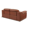 thumbnail image 4 of Pemberly Row Genuine Italian Leather Power Reclining Loveseat in Brown, 4 of 10