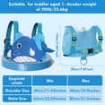 thumbnail image 3 of Correa Lehoo Castle para caminar para niños pequeños, correas para bebés 3 en 1, arnés infantil con correa, correa de seguridad infantil antipérdida de enlace de muñeca (ballena), 3 of 7