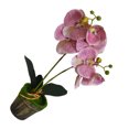 thumbnail image 4 of Orquídea artificial en maceta, simulación de flores, decoración floral, tela, orquídea falsa con maceta, rosa seitruly HA7708-04B, 4 of 6