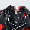 thumbnail image 5 of Coerni Kids Velvet Pajamas Toddler Button-Down Letter Print Long-Sleeve T-Shirt Top + Pants 2PCS Christmas Outfits Clothes, 5 of 9