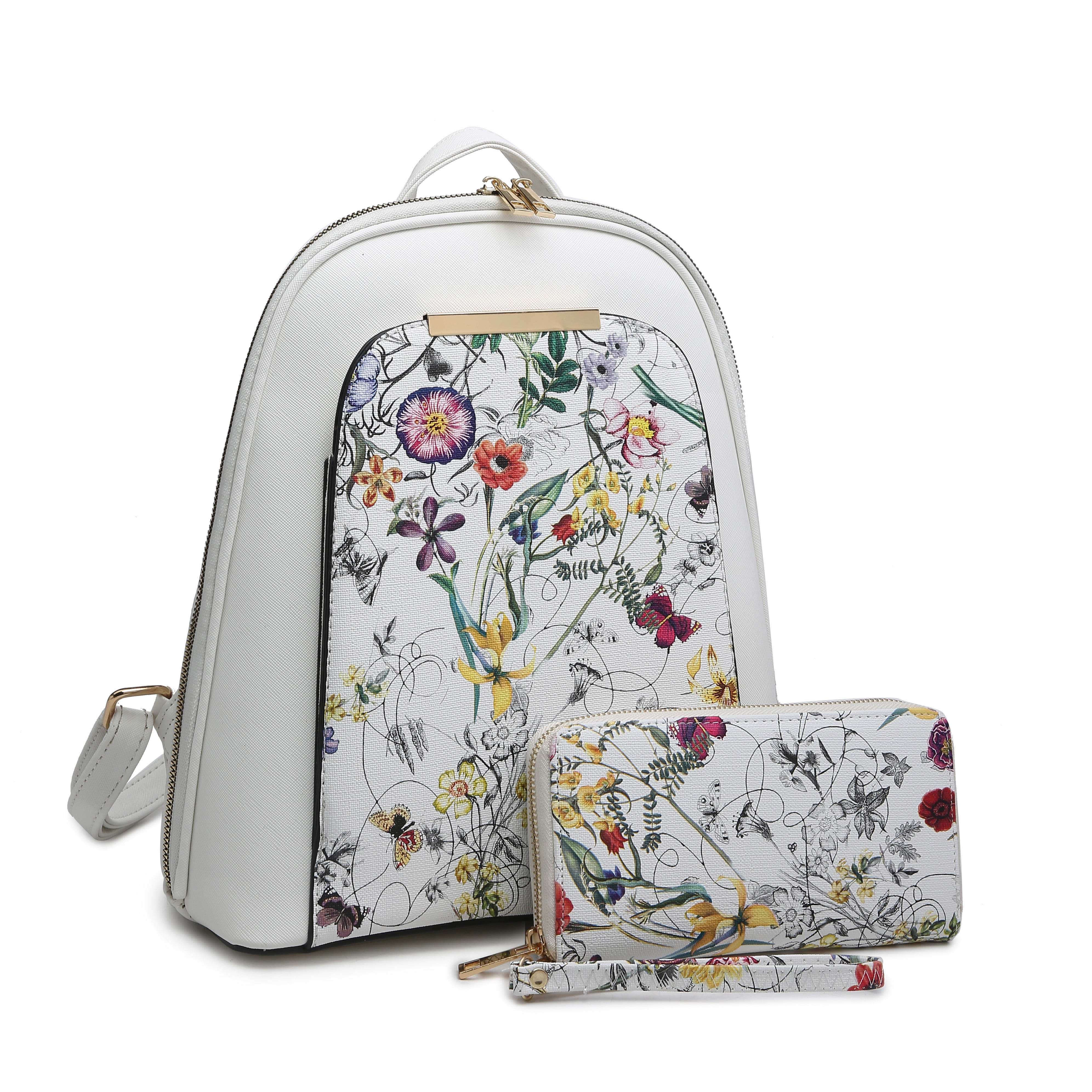 floral backpack purse