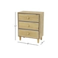 thumbnail image 3 of DecMode 3 Drawers Light Brown Wood Decorative Jewelry Box, 3 of 10