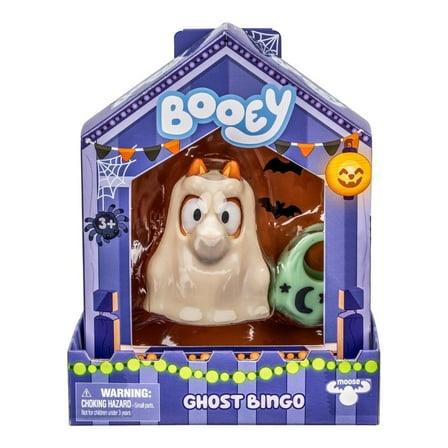 Bluey Booey Halloween Ghost Bingo Figure with Trick-or-Treat Bag