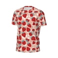 thumbnail image 6 of Wukai Red Strawberry Print Men's Short-Sleeved Mesh T-Shirt,Quick-Dry Short Sleeve Workout T-Shirt-6X-Large, 6 of 8