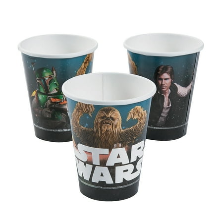 Star Wars Classic 9oz Cups for Birthday - Party Supplies - Licensed Tableware - Licensed Cups - Birthday - 8 Pieces