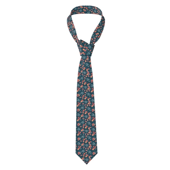 Naloa Happy Mother's Day Print Solid Color Tie Formal Necktie for Men,Suitable for business, daily life, work