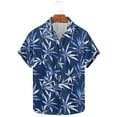 thumbnail image 5 of Yteetum Hawaiian Shirt for Men Short Sleeve T Shirts Floral Print Hawaiian Casual Button Down Short Sleeve Lapel Beach Summer T-Shirts, 5 of 7