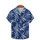 thumbnail image 4 of Blusa y camisa de manga corta con cuello vuelto para hombre, camisa hawaiana informal con estampado floral, camisa de manga corta con solapa, blusa, camisa de poliéster para hombre, 4 of 6