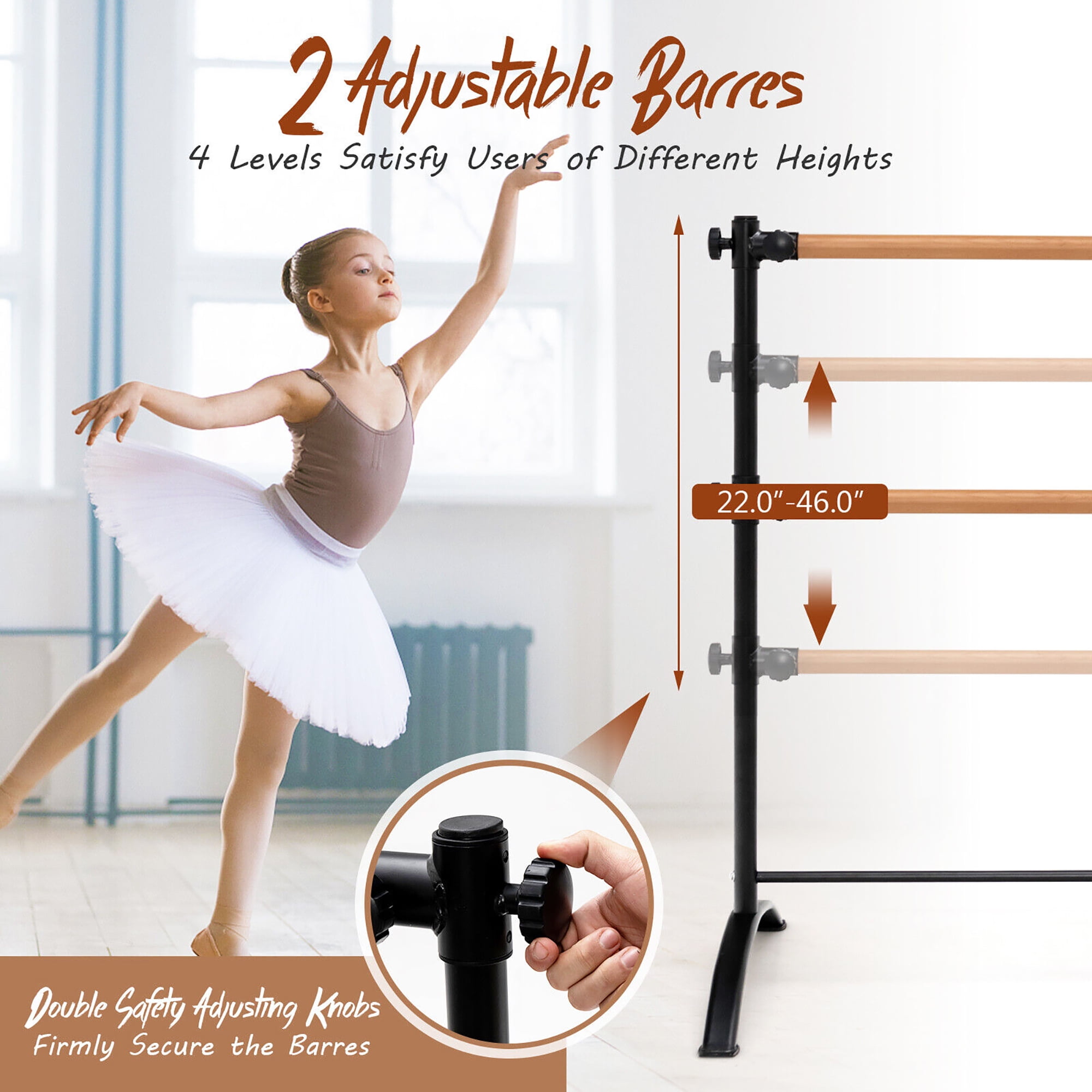 Booty Kicker Portable Barre Fitness Bundle Foldable Home Barre
