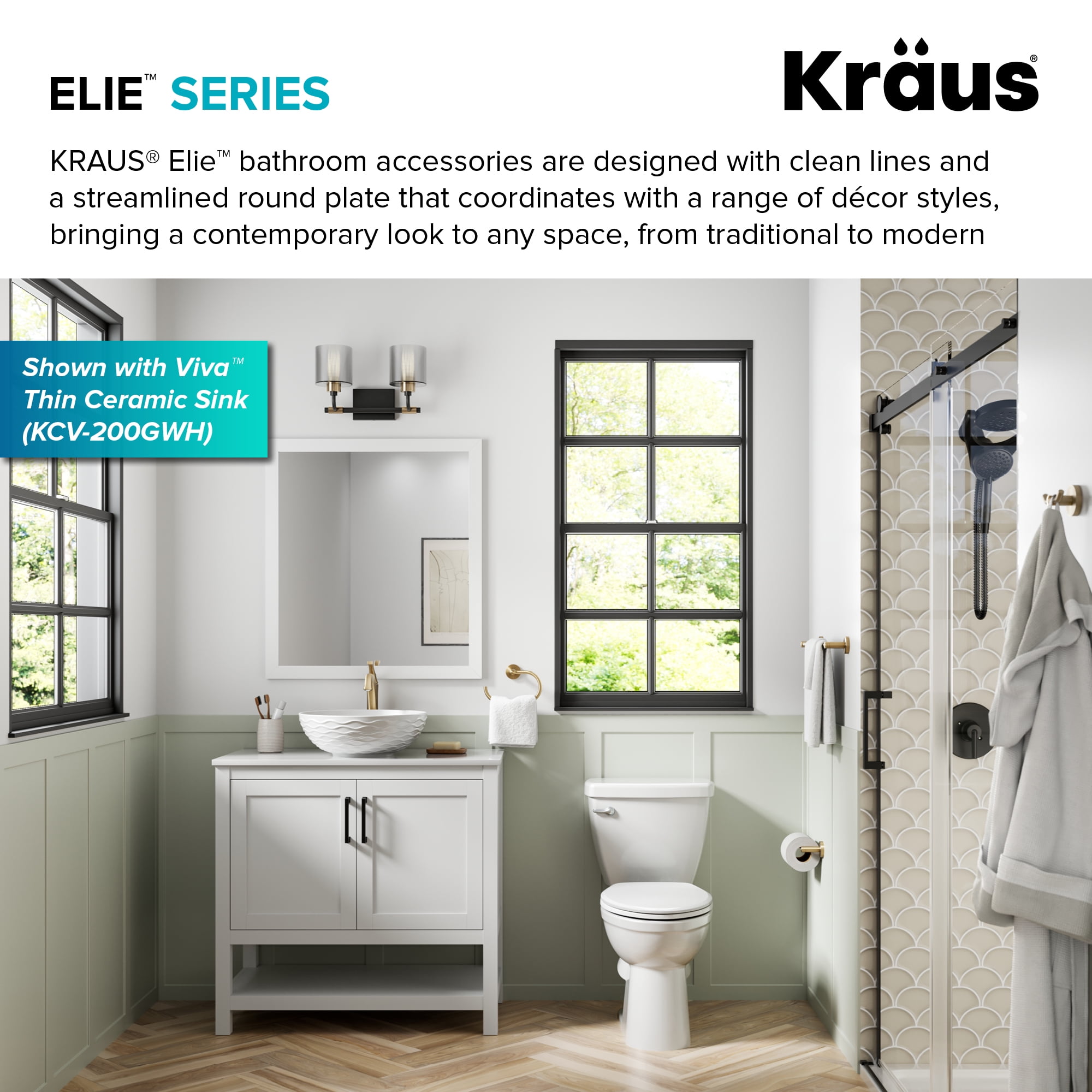 KRAUS Elie 24-inch Bathroom Towel Bar, Chrome Finish, KEA-18837CH - 4