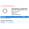 thumbnail image 2 of Thermostat Gasket - Compatible with 2006 - 2007 Chevy Impala 5.3L V8, 2 of 2