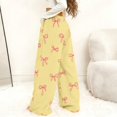 thumbnail image 2 of Womens Sweatpants Fuzzy Plush Heart Print Elastic Waist Cozy Lounge Wide Leg Sweatpants Women Blue M, 2 of 8