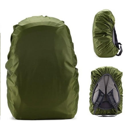 35L Waterproof Backpack Dust Rain Cover Case Shoulder Bag Rucksack Protector for Hiking / Camping / Traveling Color:Army