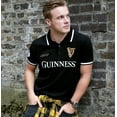 thumbnail image 2 of Guinness Men's 59 Stripe Collar Black Polo Shirt 100% Cotton, 2 of 9
