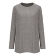 thumbnail image 4 of Lenpel Sweaters for Women Plus Size Crew Neck Long Sleeve Soft Casual Tunic Tops Lightweight Fashion Shirts, 4 of 6