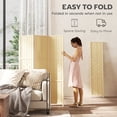 thumbnail image 4 of HOMCOM 3-Panel Room Divider, 5.6 FT Wall Divider, Natural Wood, 4 of 10