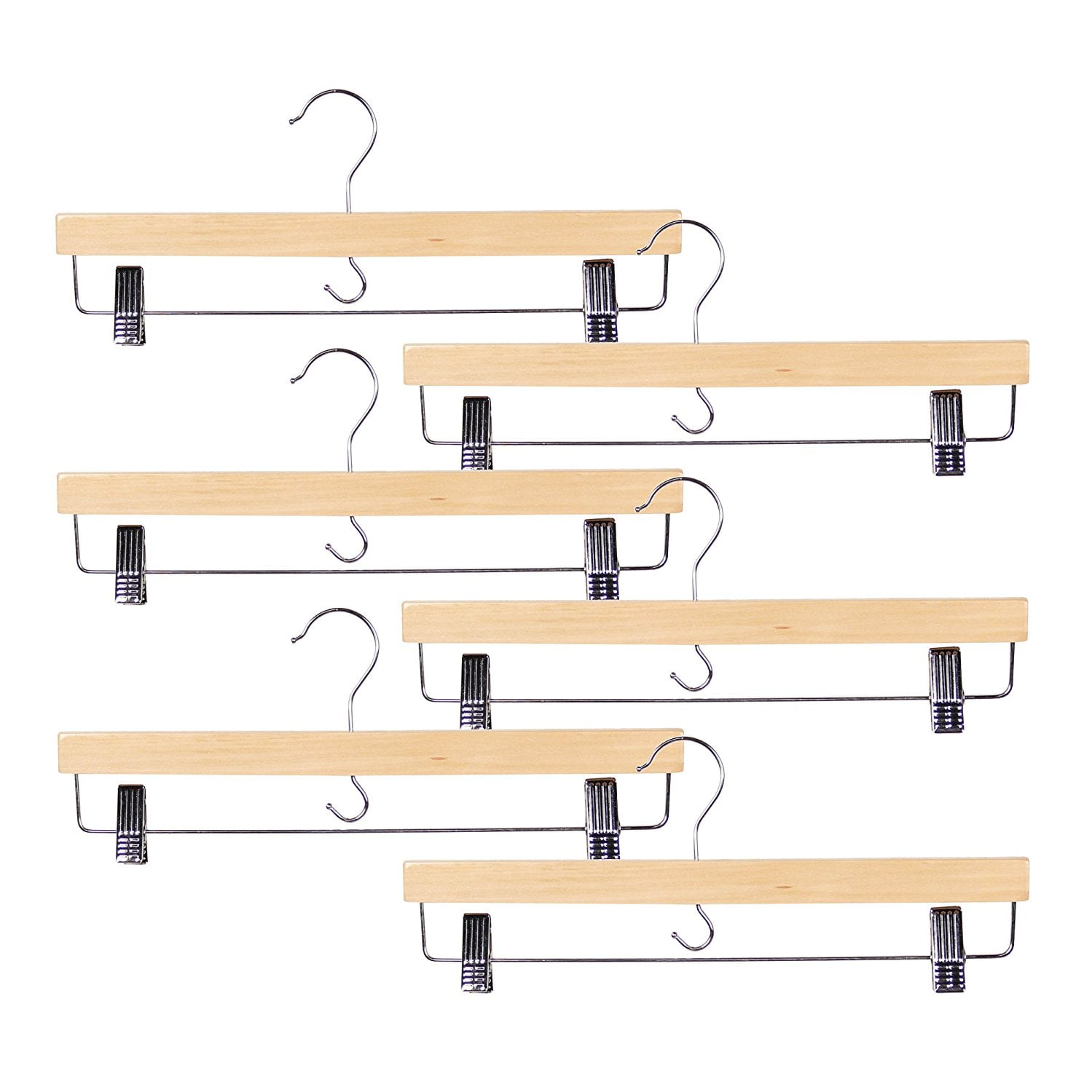 Richards Homewares Wood Women's Add a Skirt Hanger (Set of 5) Walmart