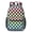 Multicolor Checkered Pattern, variant on Brown and White Checkered Pattern 17" School Backpacks for Teens,Waterproof Oxford Fabric,S-Shape Padded Straps for School,Travel,Hiking,Camping