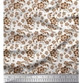 thumbnail image 1 of Soimoi Crepe Silk Fabric Leaves & Floral Artistic Print Fabric by the Yard 42 Inch Wide, 1 of 1
