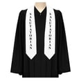 thumbnail image 2 of Endea Graduation White Salutatorian Graduation Stole/Sash with Classic Tips, 2 of 6