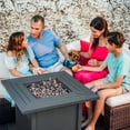 thumbnail image 4 of Phoneix 28” Propane Fire Pit Table for Outside with Lava Rocks, Weatherproof Protective Cover and Electronic Ignition, Gray, 4 of 8