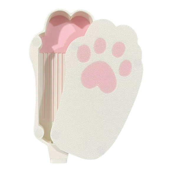 Bandeja de almacenamiento con forma de gato para materiales de pintura; organizador con estampado naranja; plato con compartimentos para materiales de arte; soporte portátil