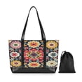 thumbnail image 7 of FORMRS Canvas Laptop Tote Bag for Women with 15.6" Computer Compartments Shoulder Handbag, Colorful Floral Pattern, 7 of 7