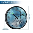 thumbnail image 3 of Voice Activated Clock with Glow Light 12 Inch Large Silent Wall Clock Battery Operated for Home Decor Blue Sky Water and Dead Tree, 3 of 8